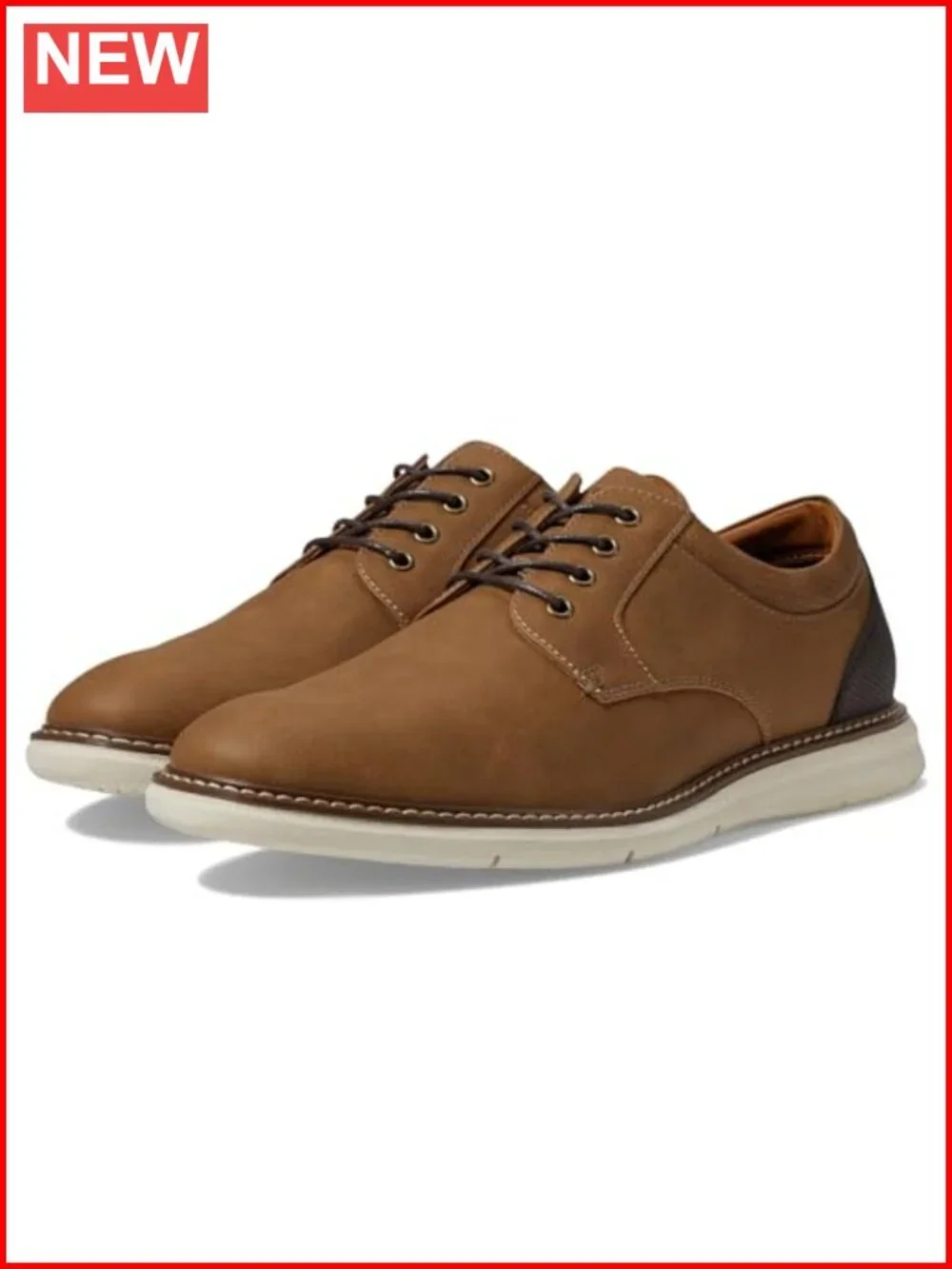 Faux Leather Oxfords Lace-Up Cushioned Business Casual Dress Sneakers